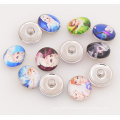 Bouton de fermeture à glissière métallique et plastique glacé, bouton-pression kawaii